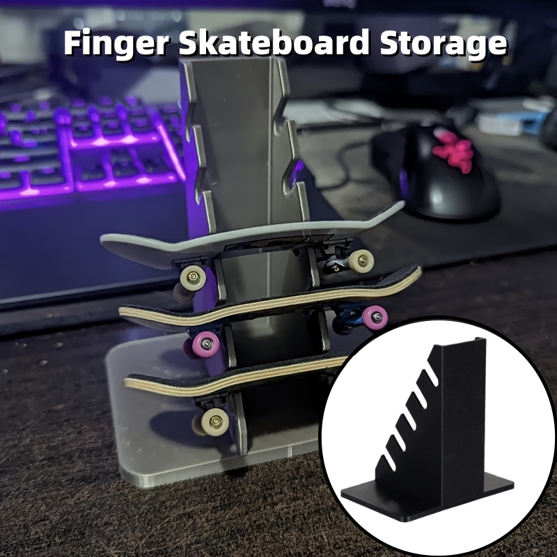 Desk Setup Shelves - 1 pçs dedo skate expositor dedo