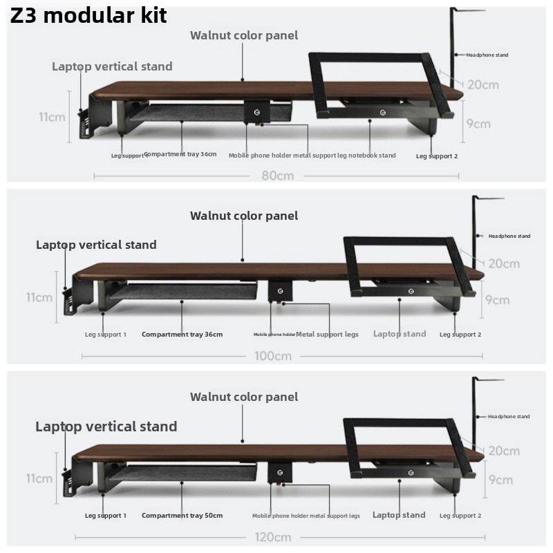 Desk Setup With Laptop And Monitor - Conjunto de Suporte Modular para Monitor