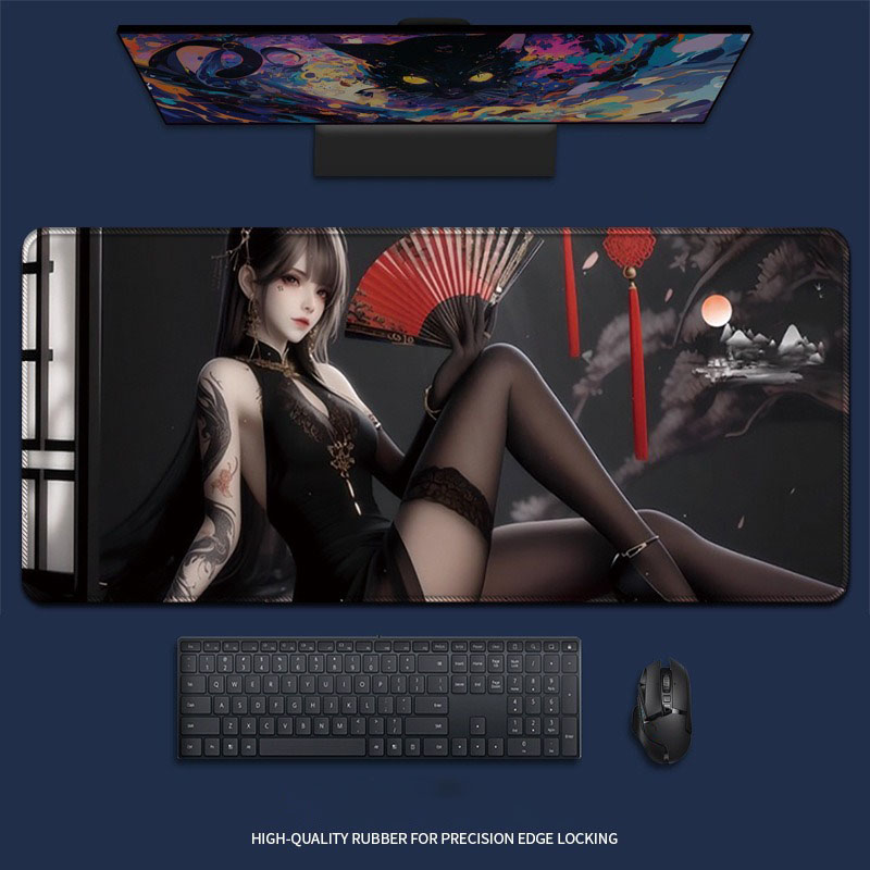 Desk Setup Red - Mouse Pad Gamer Premium de Borracha