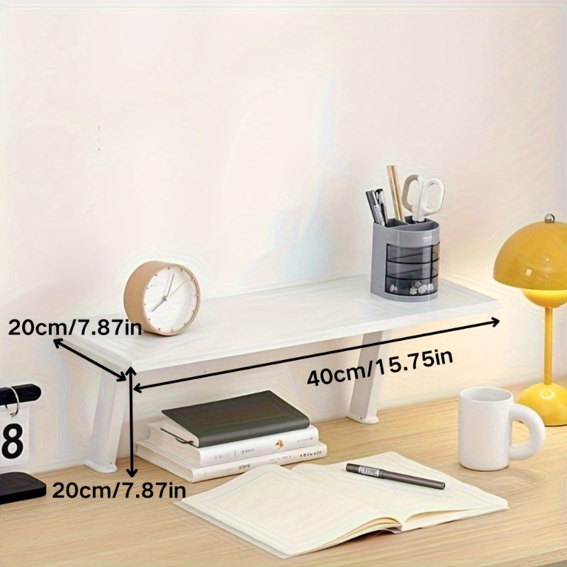 Desk Setup Shelves - Prateleira Flutuante de Madeira Branca para