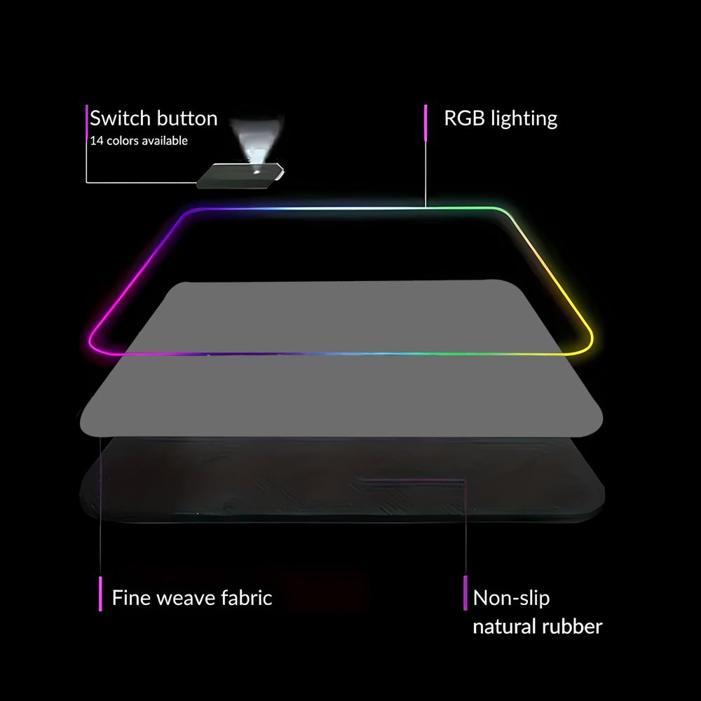 Desk Setup With Keyboard Tray - Mouse Pad Gamer RGB HD de