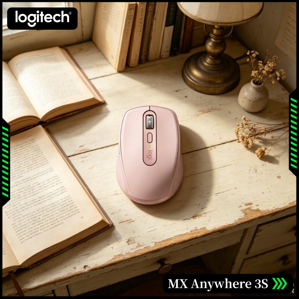 Desk Setup Dorm - Mouse Premium MX Anywhere 3S -
