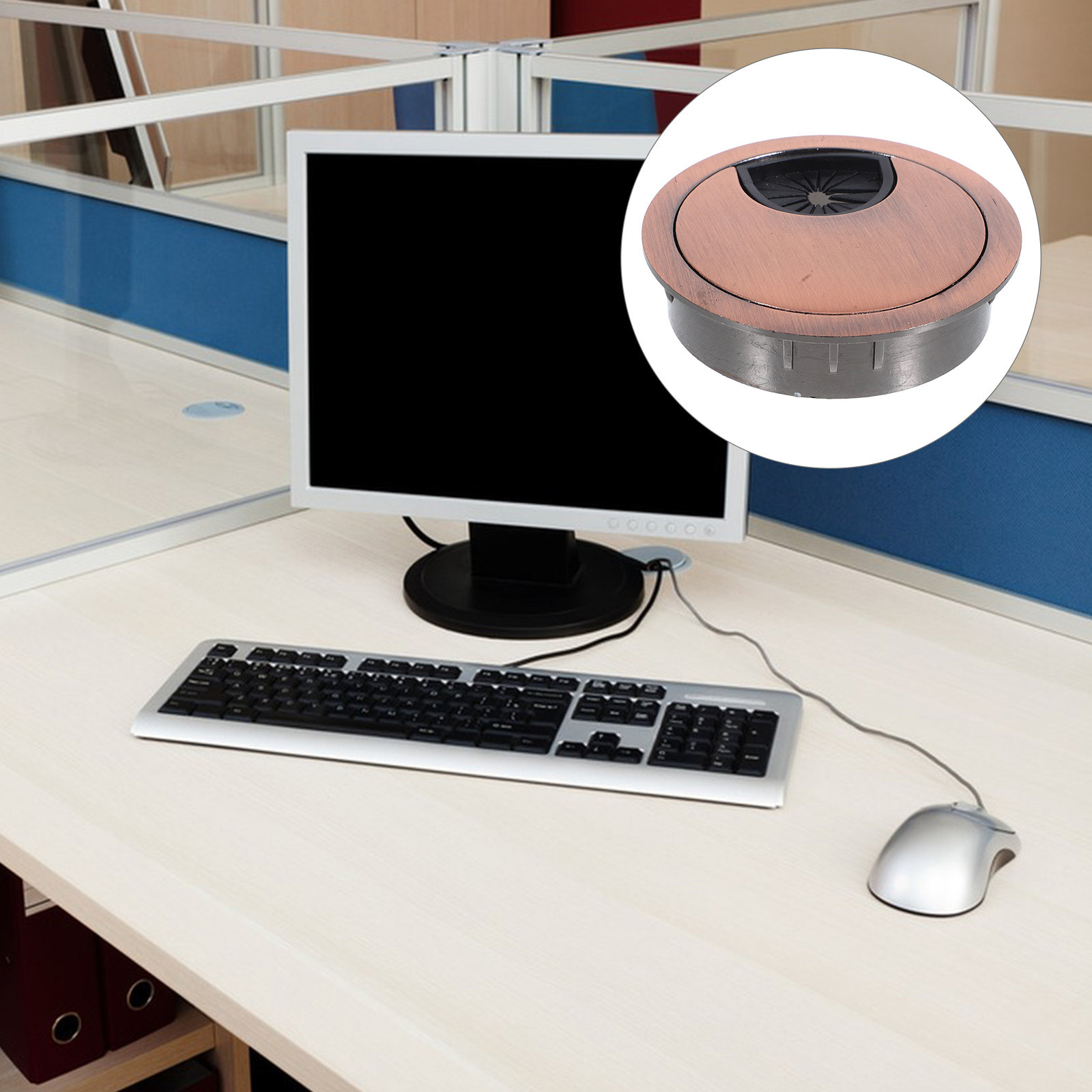 Desk Setup Workspace - Plugue Redondo para Furo de Cabo