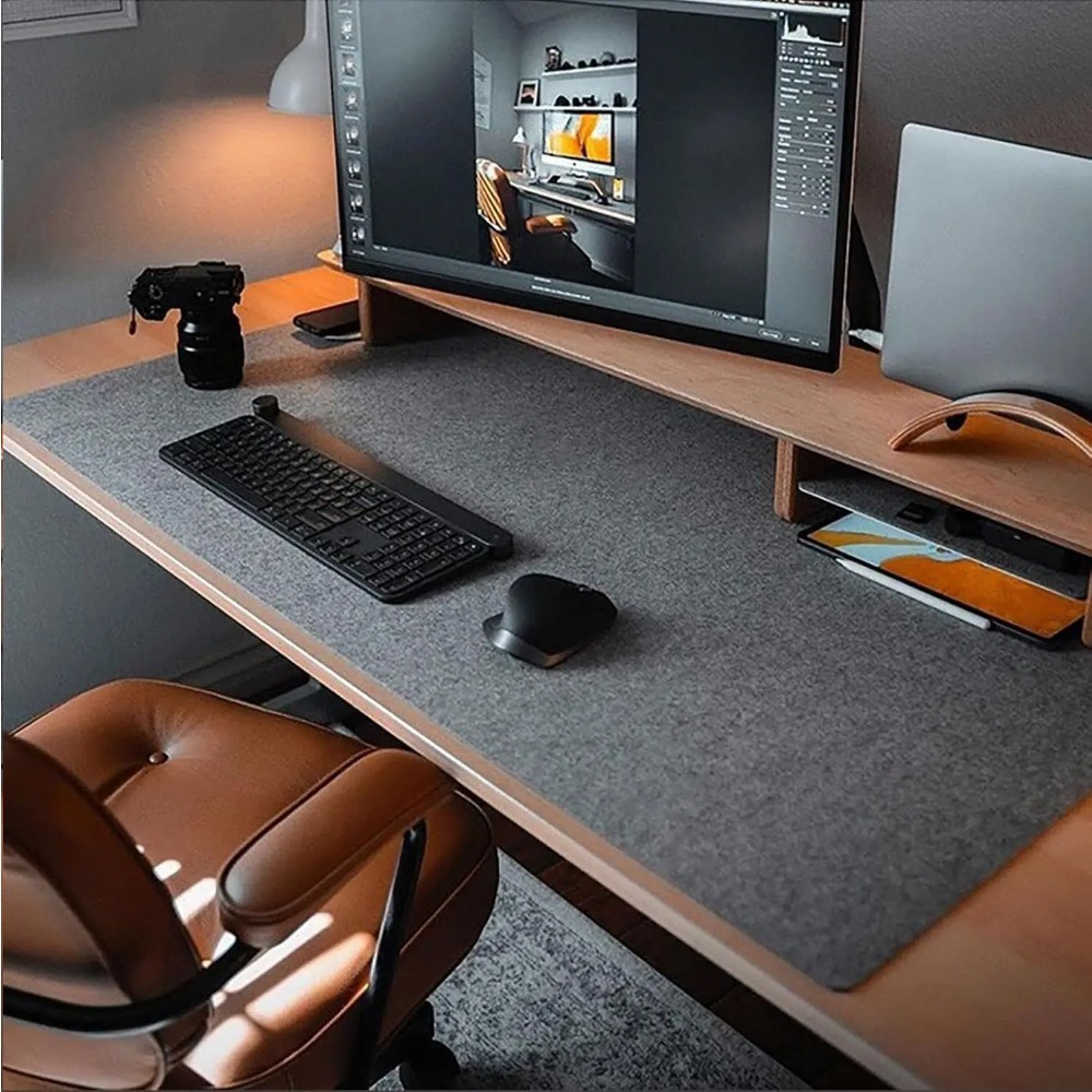 Desk Setup Ergonomic - Tapete de mesa de feltro tapete