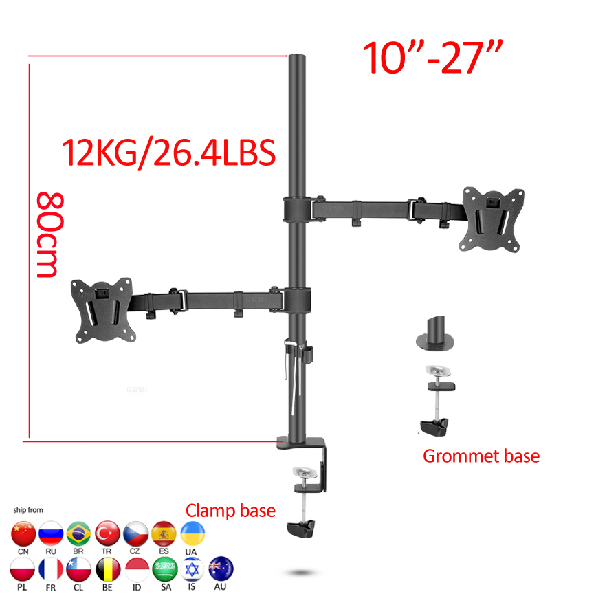 Dual Monitor Desk Setup - Suporte de Mesa para Dois Monitores
