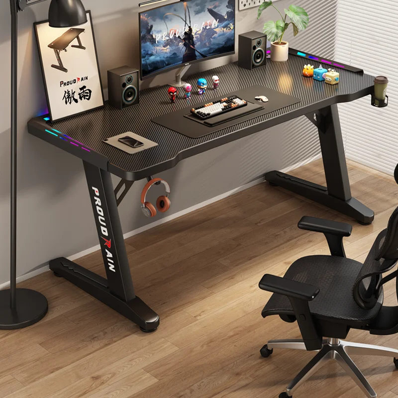 Desk Setup With Laptop And Monitor - Mesa para Computador e Console de