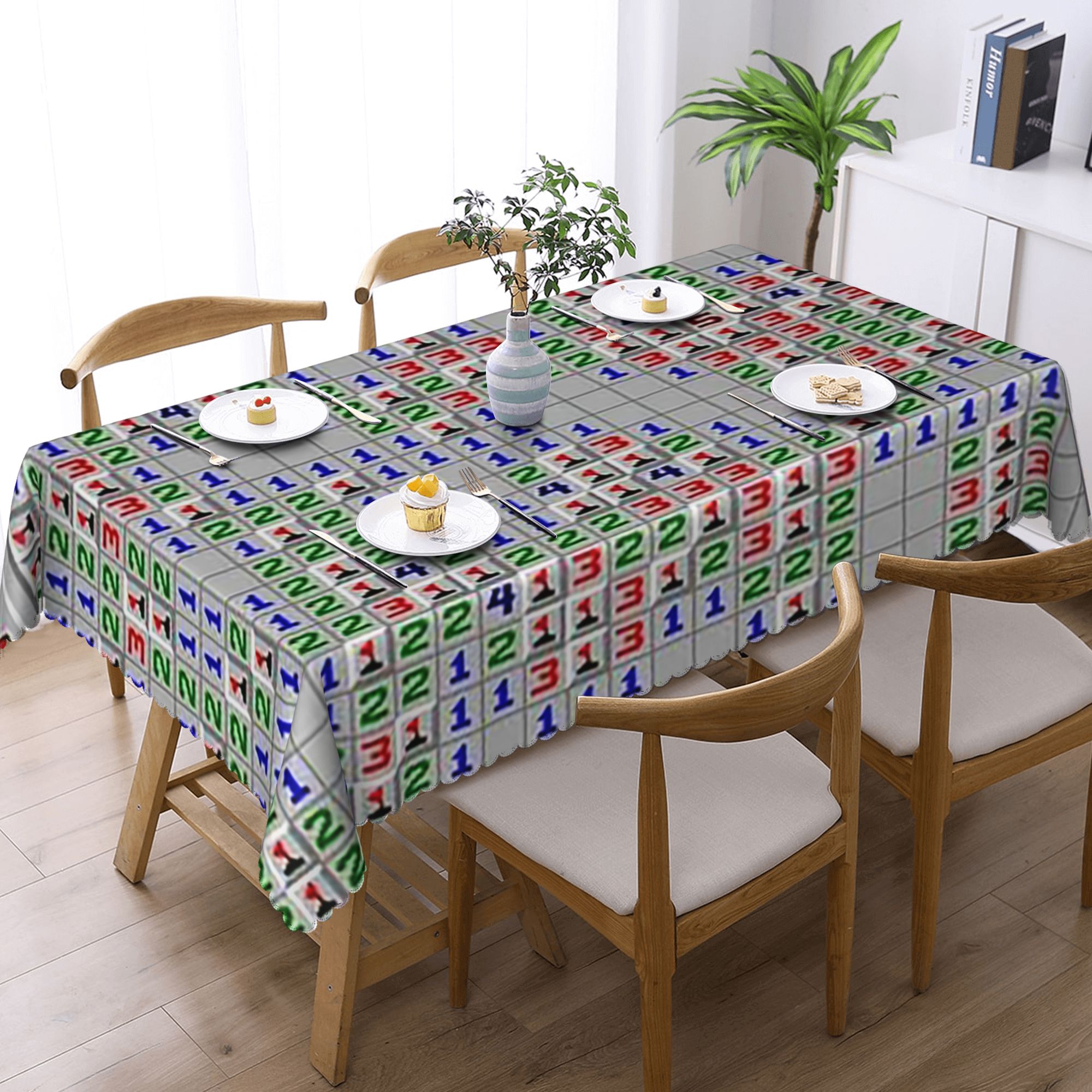 Desk Setup Wallpaper - Toalha de Mesa Retangular Personalizada para