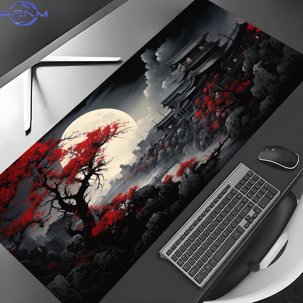 Desk Setup Red - Mouse Pad de Paisagens Artísticas em