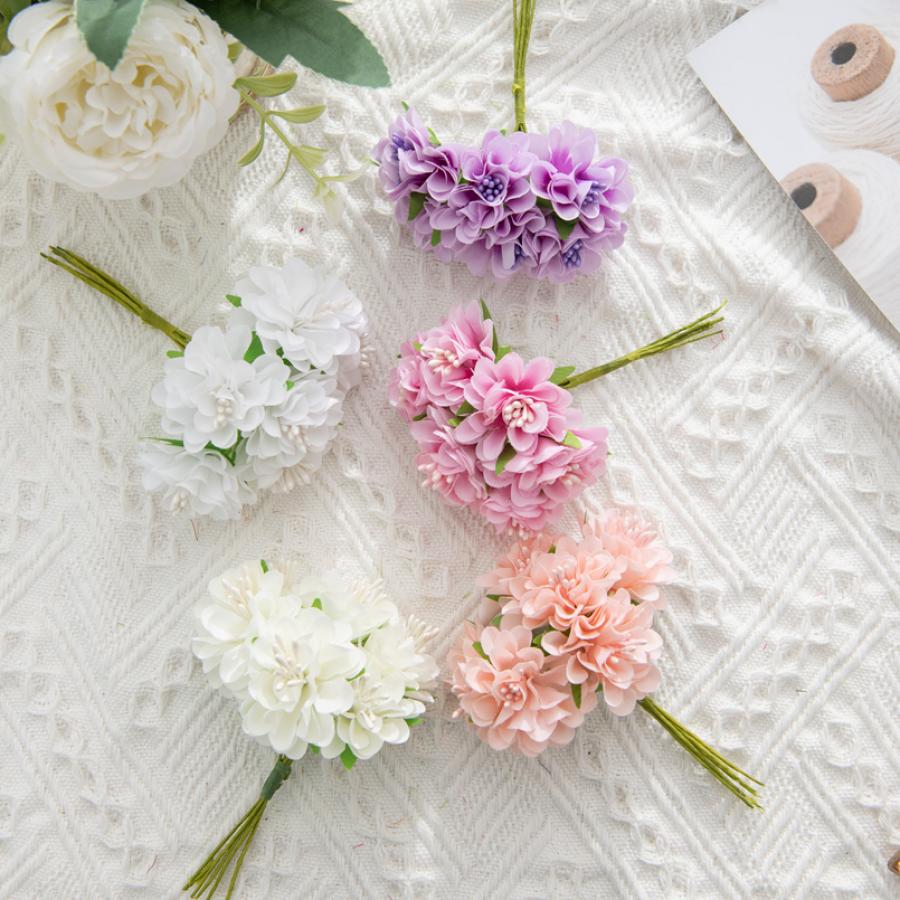 Desk Setup Plants - Buquê de Flores Artificiais com Estames