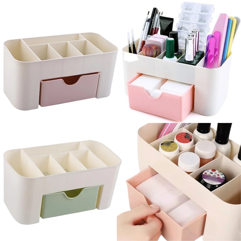 Desk Setup Shelves - Organizador de arte em unhas, gaveta
