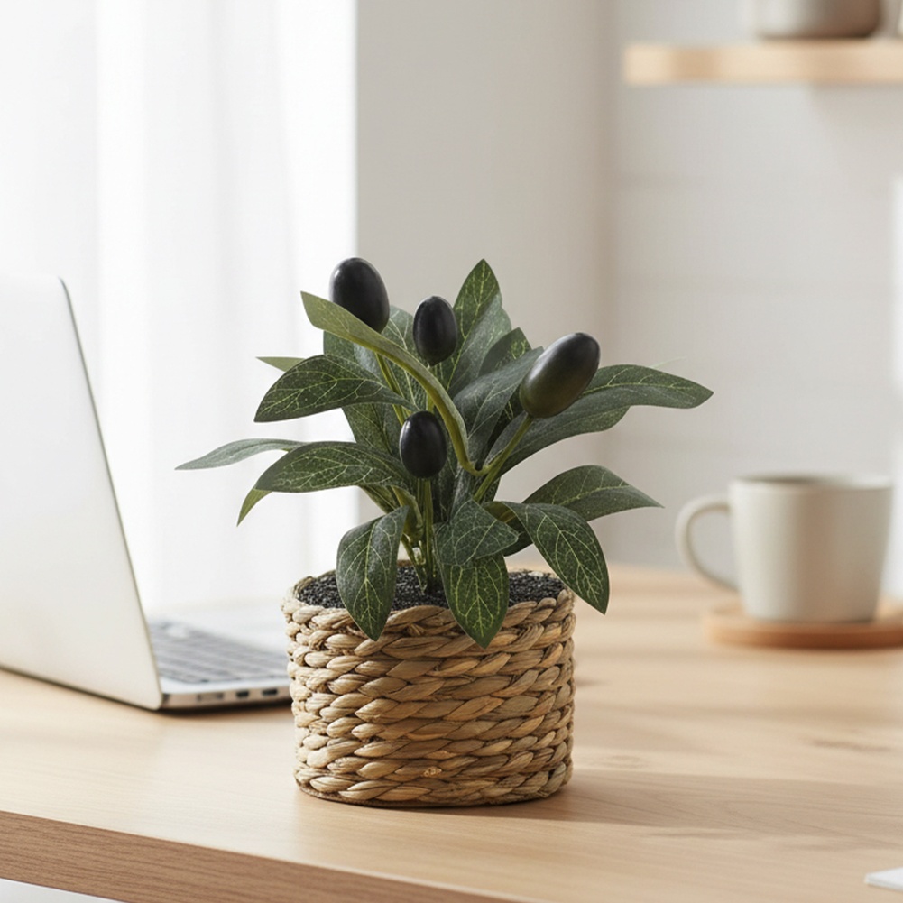 Desk Setup Plants - Plantas Artificiais, Oliveira de Plástico, Plantas
