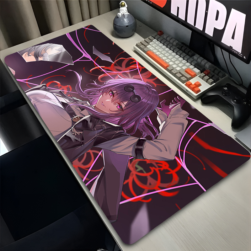 Desk Setup Red - Mouse Pad Gamer XXL Anime com