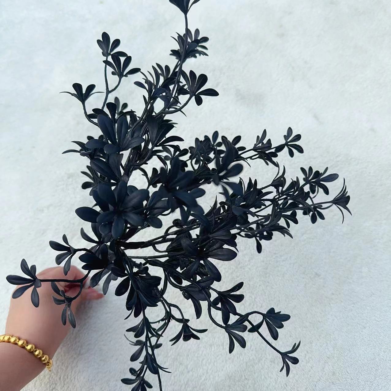 Preto halloween flor artificia - Desk Setup Plants avaliação e preço