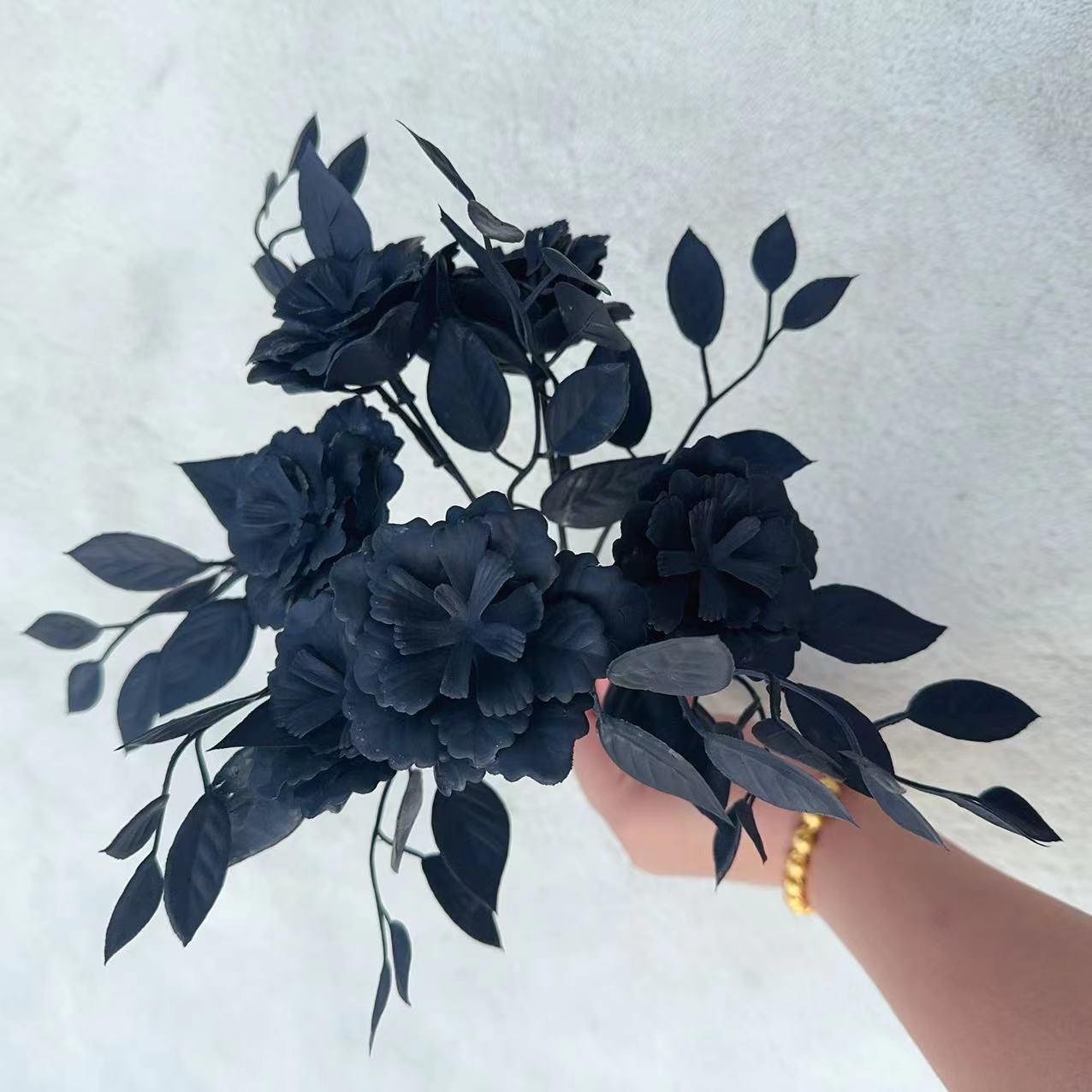 Preto halloween flor artificia - Desk Setup Plants avaliação e preço