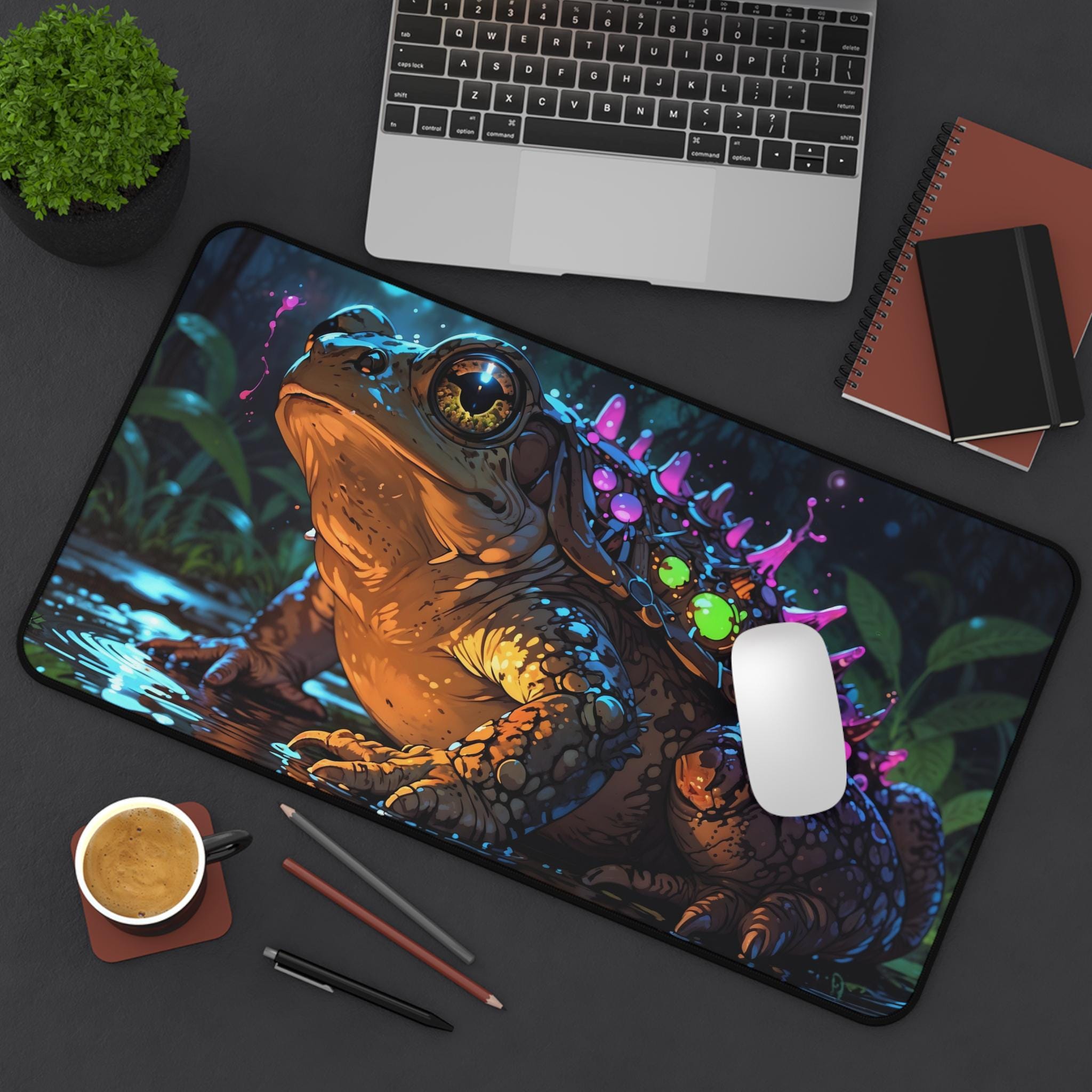 Tapete de mesa fofo de sapo ce - Desk Setup Workspace avaliação e preço