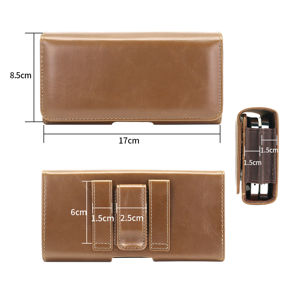 Bolsa de telefone de couro PU  - Dual Phone Holder avaliação e preço