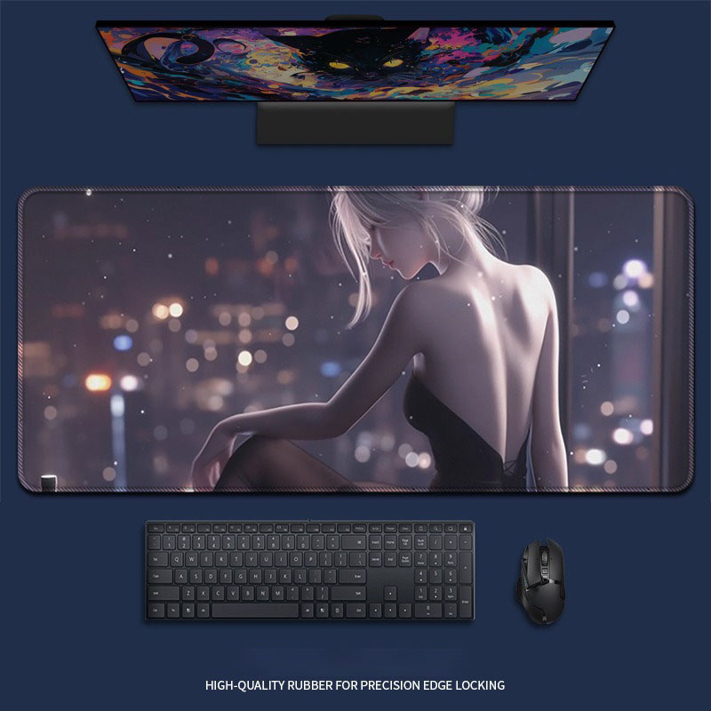 Mouse Pad Gamer Premium de Bor - Desk Setup Red avaliação e preço