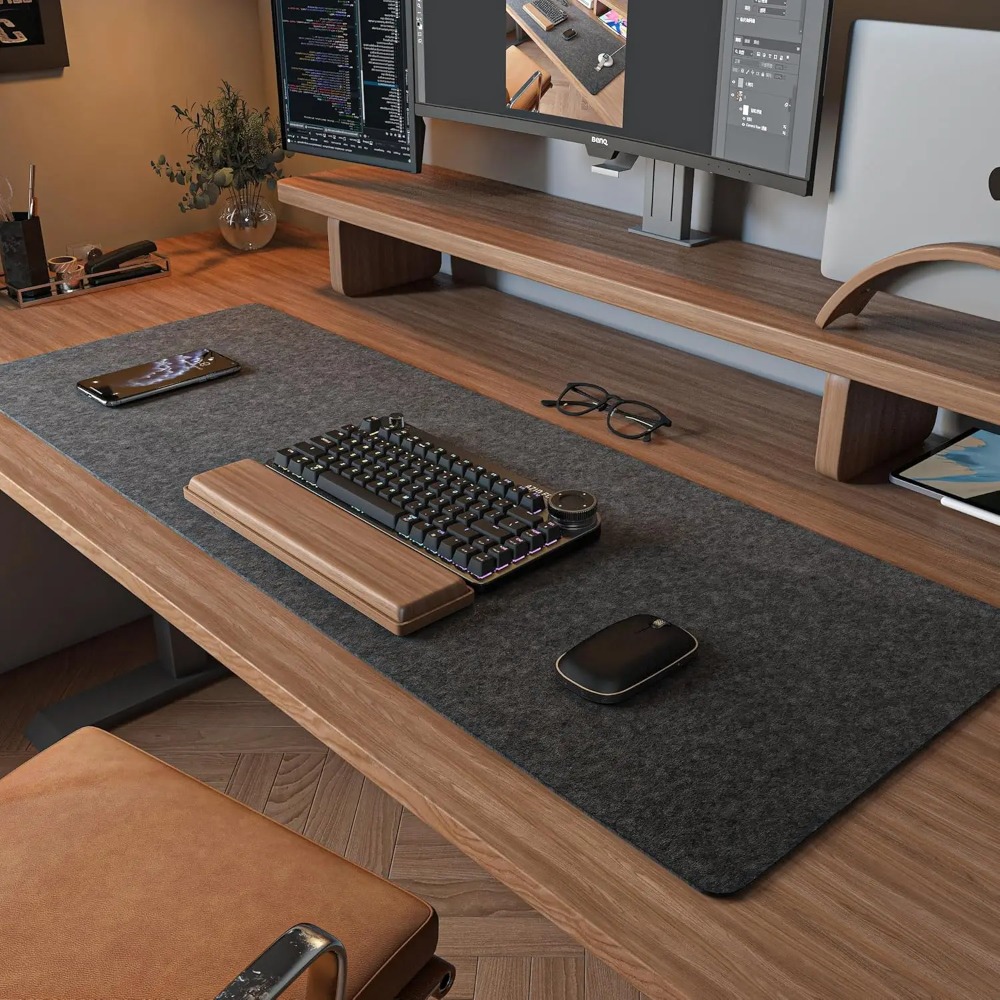 Tapete de mesa de feltro tapet - Desk Setup Ergonomic avaliação e preço