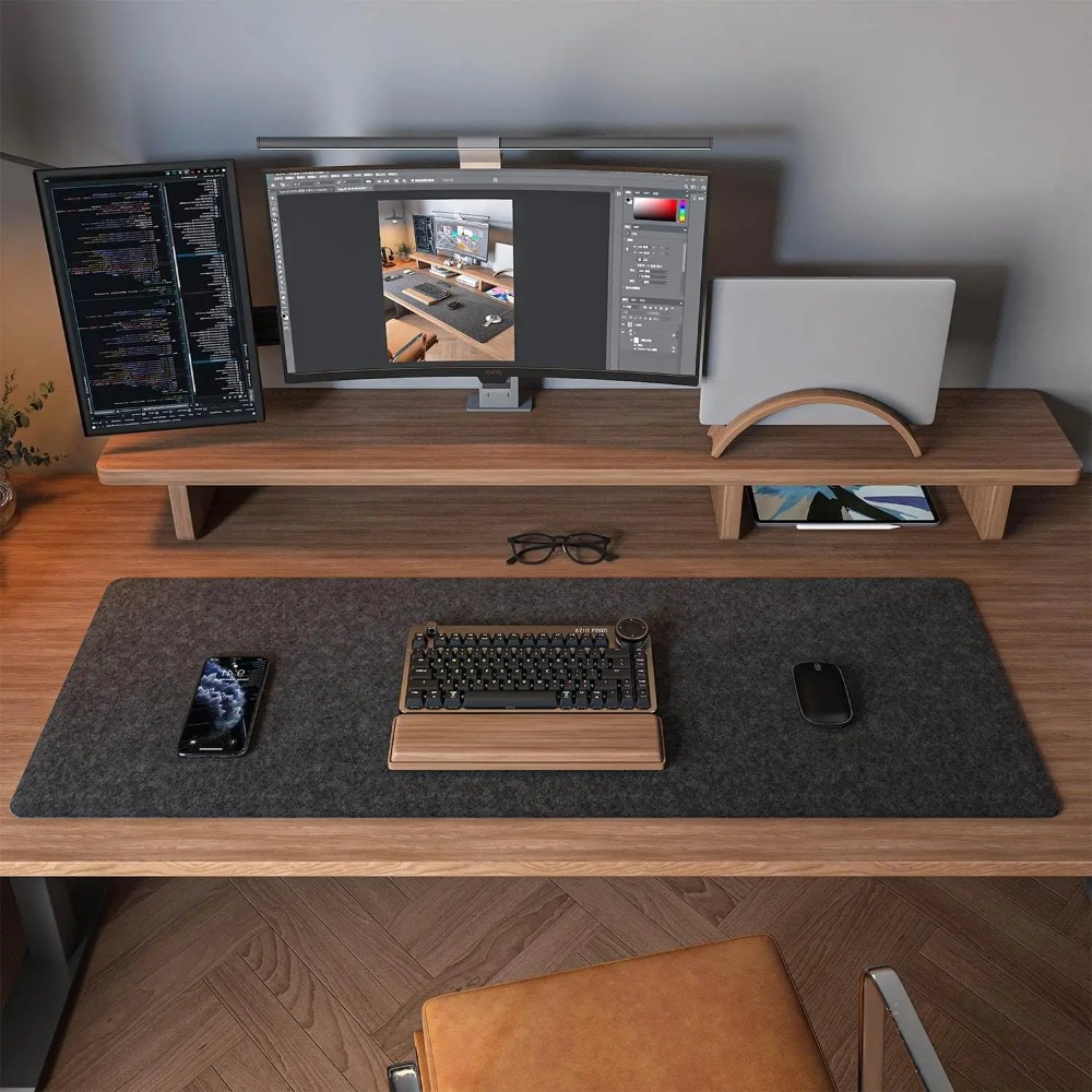 Tapete de mesa de feltro tapet - Desk Setup Ergonomic avaliação e preço