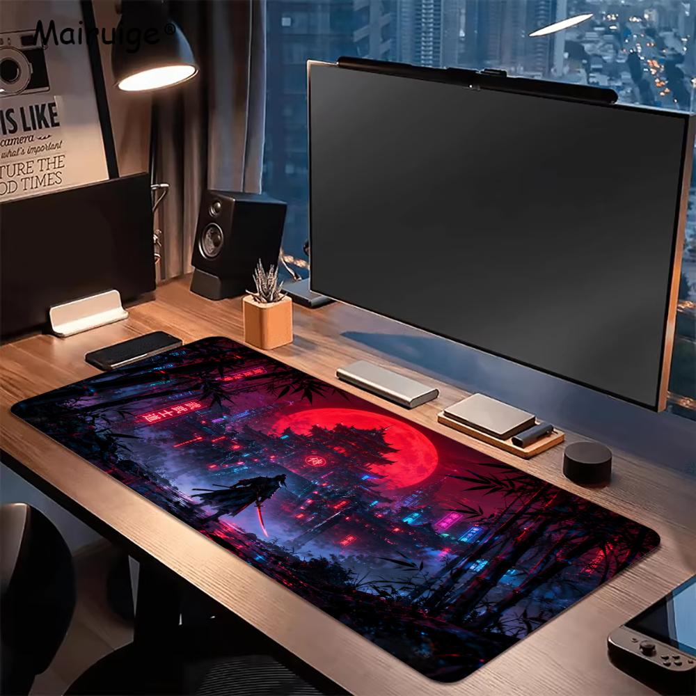 Mouse Pads Samurai Red Moon, A - Desk Setup Red avaliação e preço