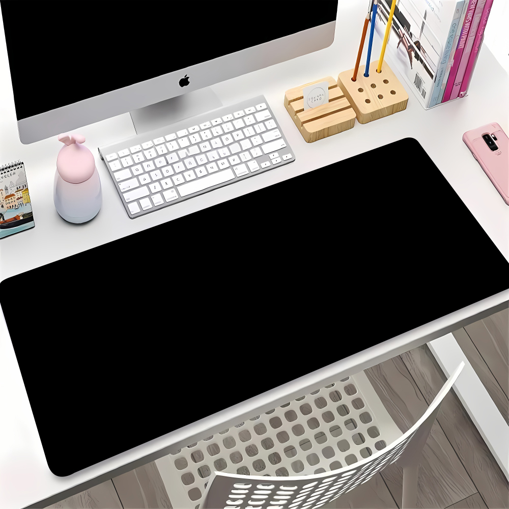 Cor sólida gaming mouse pad ga - Desk Setup With Keyboard Tray avaliação e preço