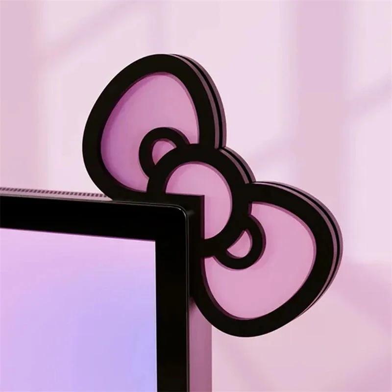Kawaii rosa acrílico arco moni - Desk Setup Gifts avaliação e preço