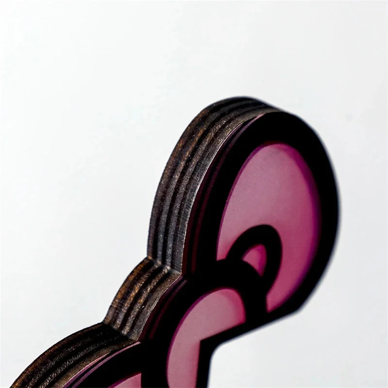 Kawaii rosa acrílico arco moni - Desk Setup Gifts avaliação e preço