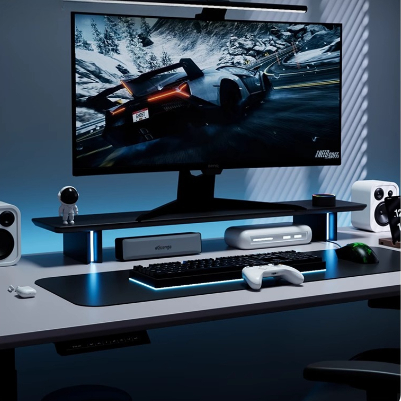 Suporte de monitor rgb, elevad - Desk Setup With Laptop And Monitor avaliação e preço
