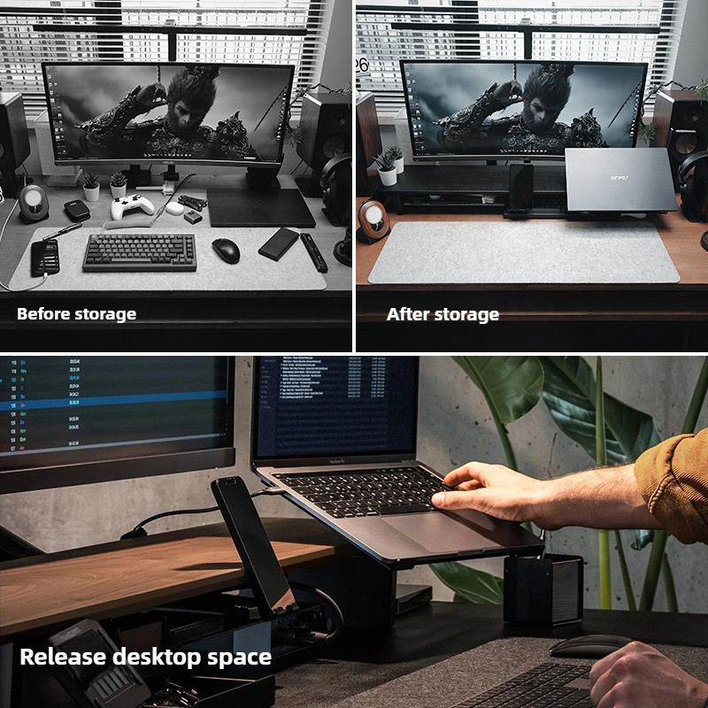 Suporte modular para monitor,  - Desk Setup With Laptop And Monitor avaliação e preço