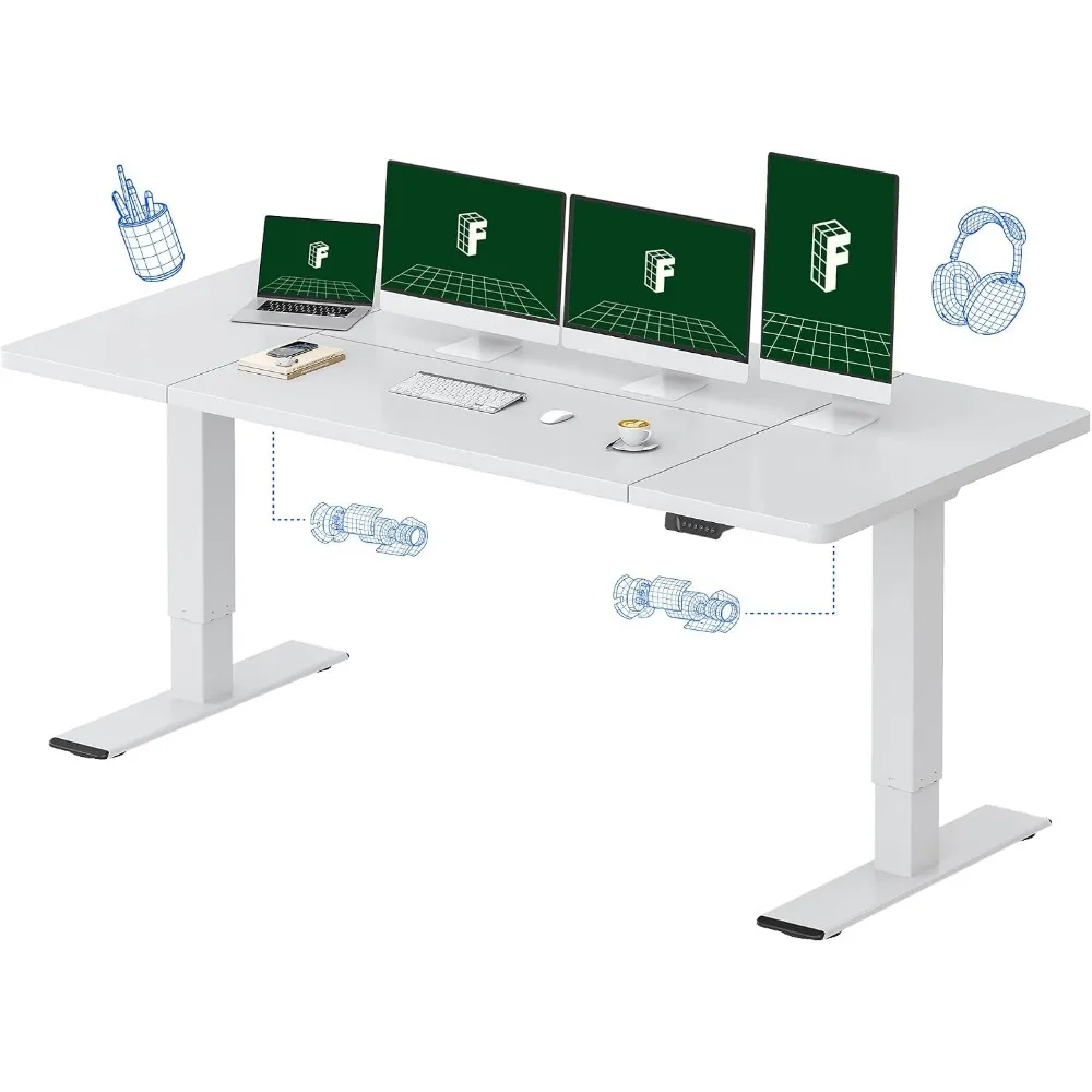 FLEXISPOT Mesa Elétrica Ajustá - Dual Monitor Desk Setup avaliação e preço