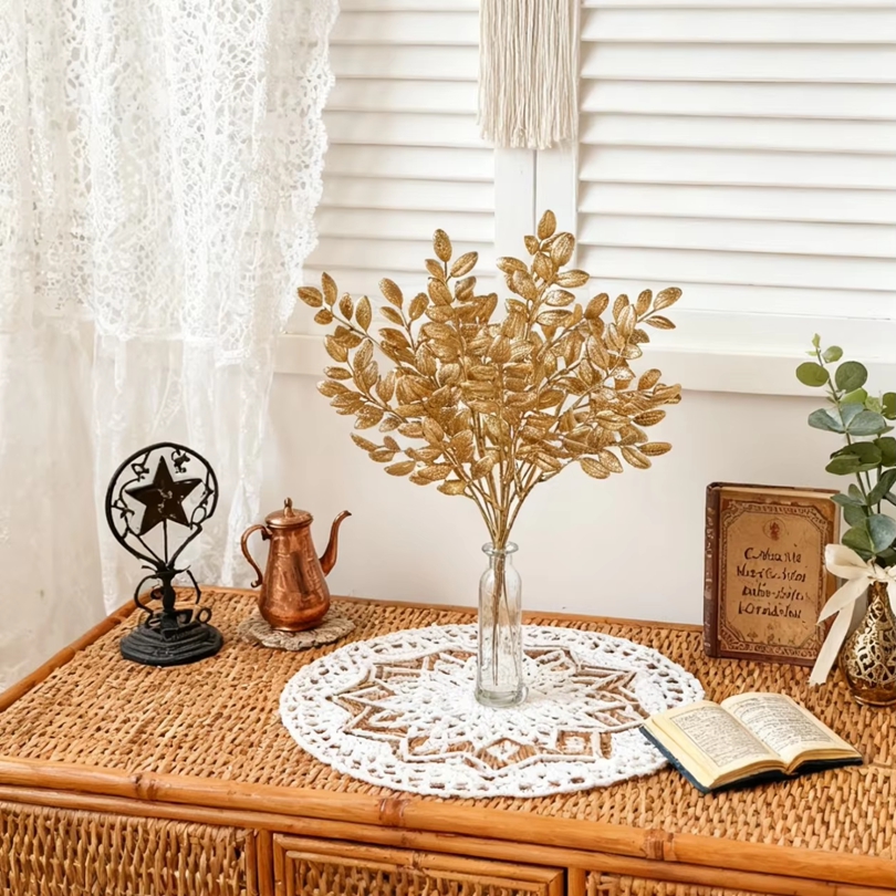 10 Peças de Plantas Artificiai - Desk Setup Plants avaliação e preço