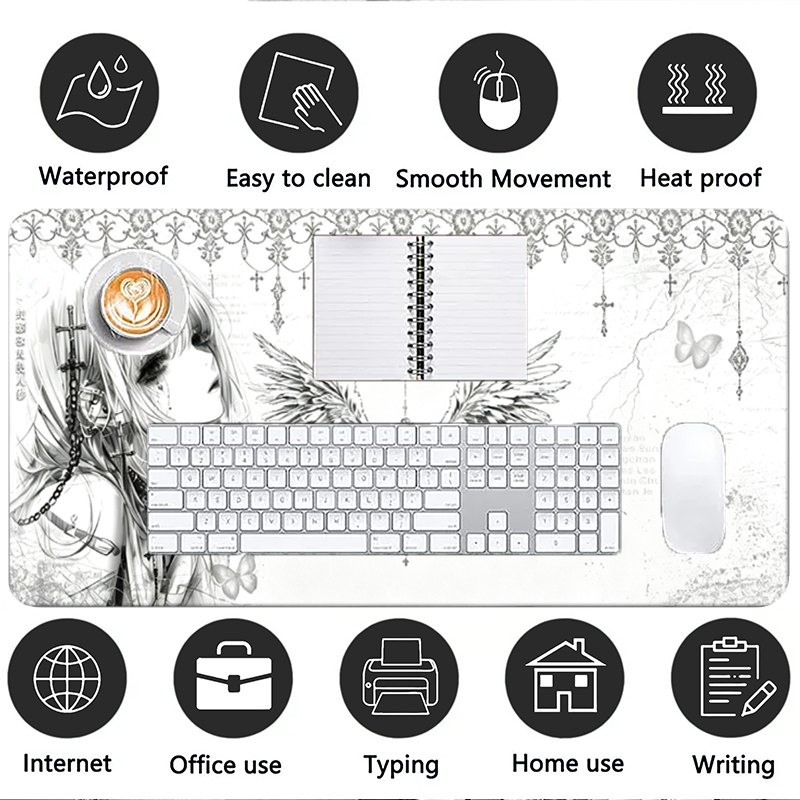 Mousepad de Couro Preto e Bran - Desk Setup Ergonomic avaliação e preço