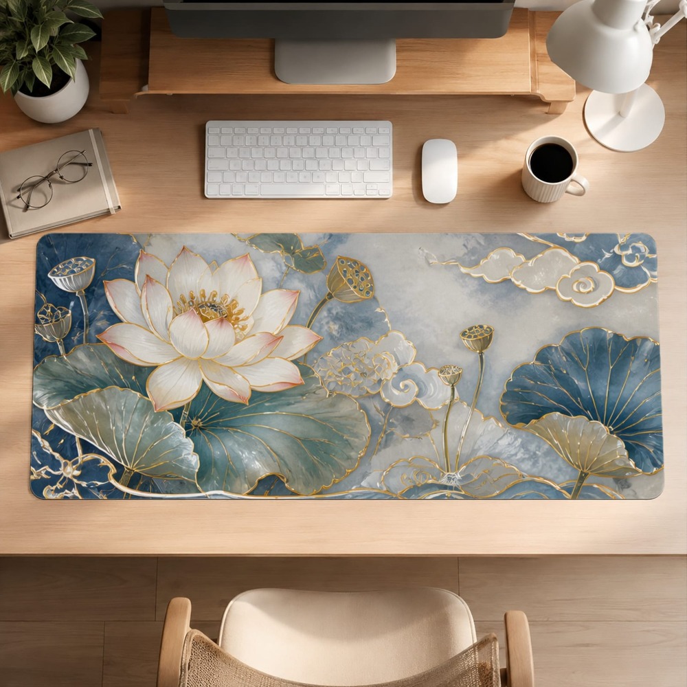 Design elegante de lótus, base - Desk Setup Workspace avaliação e preço