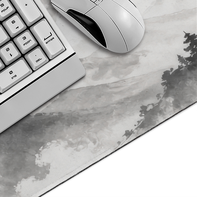 Mouse Pad Ink Mountain Red Sun - Desk Setup Red avaliação e preço