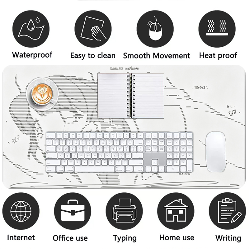 1Pç Mouse Pad de Couro Anime A - Desk Setup Ergonomic avaliação e preço
